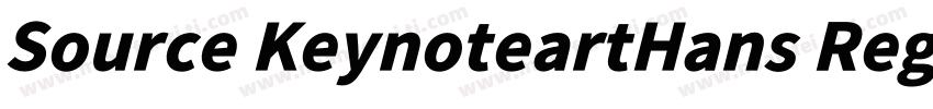 Source KeynoteartHans Regular GBpc 字体转换